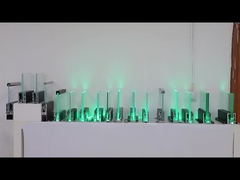 Mudah Pemasangan Aluminium U Channel Glass Railing Modern Dengan Lampu LED