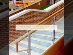 Pegangan Tangga Panel Kaca Tempered Tanpa Bingkai Desain yang Dapat Disesuaikan Arc Grip Clamp 304 316 Fitting