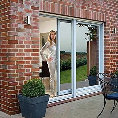 Pintu geser kaca beku aluminium tahan debu dan anodisasi