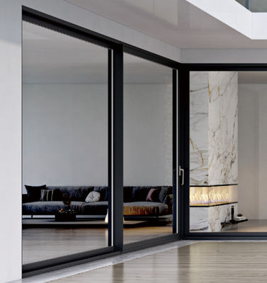 Dimensi yang disesuaikan Pintu geser aluminium Kaca terisolasi Pintu geser kaca ganda