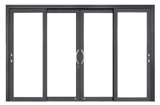 Customized Residential Aluminium Sliding Glass Pintu Stabil Dengan Kaca Laminasi