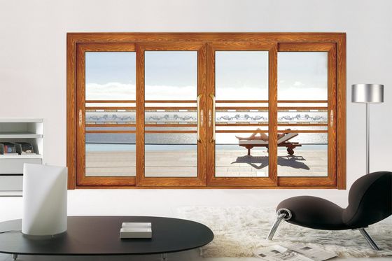 Double Glass Aluminium Sliding Door Tahan Badai Multi Slide Glass Door