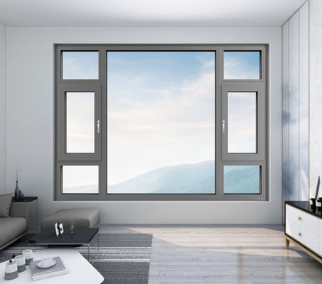 Aluminium ke luar berayun jendela Mudah dibersihkan Dan tahan panas