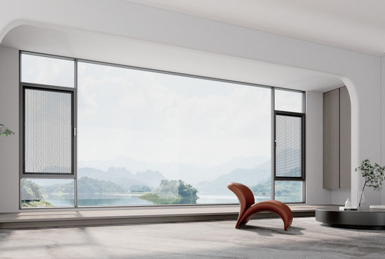 Keamanan Laminated Glass Aluminium Casement Windows ketahanan perawatan