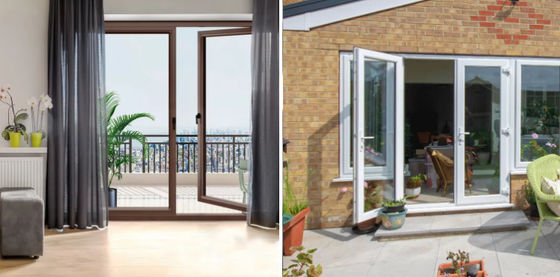 Heavy Duty Aluminium Frame Swing Door Thermal Break Perbaikan mudah
