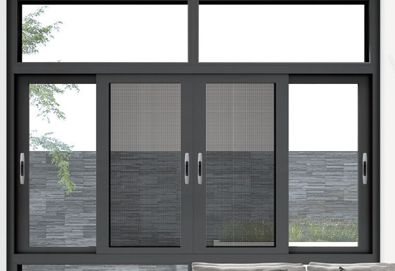 Operasi yang lancar Aluminium Sliding Window Dengan Double Glazed Glass