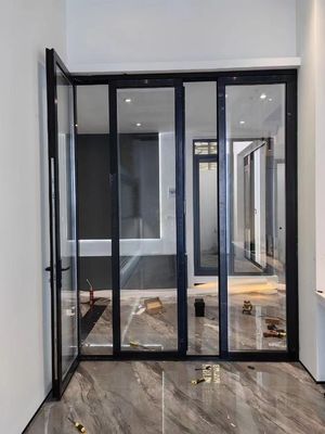 Ketahanan Badai Interior Aluminium Bifold Pintu Powder Coating