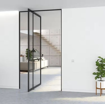 Aluminium Alloy Frameless Kaca Pivot Pintu tahan korosi Mudah dibersihkan