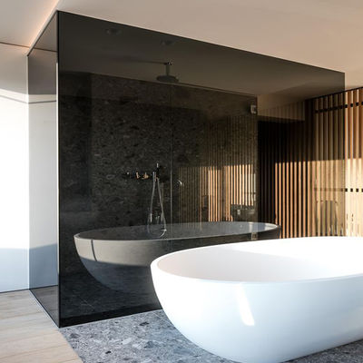 Kaca berwarna-warni Interior Kaca Partisi Penggunaan rumah dengan bingkai aluminium