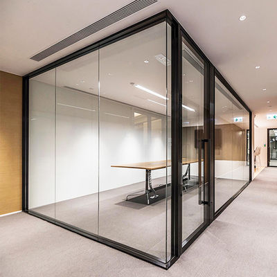 Aluminium Frame Glass Office Partitions Komersial Dengan Desain Disesuaikan