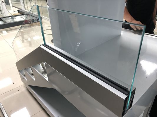 Customisable 12mm Aluminium U Channel Glass Railing 304 SS Handrail Balustrade Kaca Tanpa Bingkai