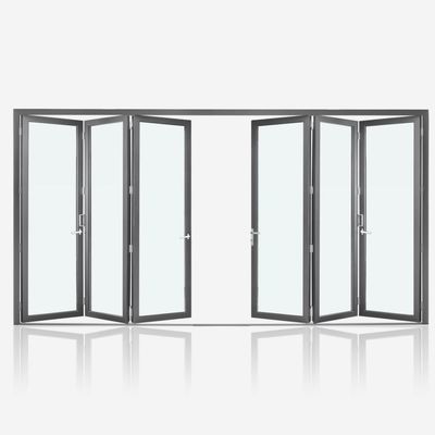 Jendela Lipat Aluminium Kaca Tempered di Batu Ek Emas untuk Pusat Konvensi