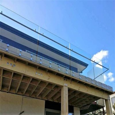 Sistem Gelang Kaca Standoff Baja Rustless untuk Tangga Dek Balkon