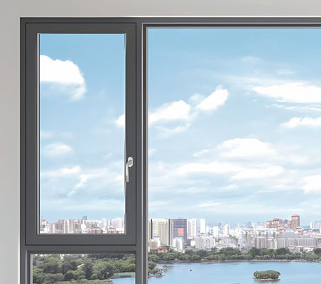 kualitas  Insulated Aluminium Tilt And Turn Windows Customized Aluminum Storm Windows pabrik