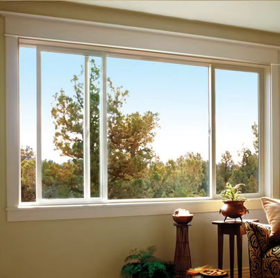 Jendela geser dengan kaca terisolasi dengan rangka aluminium kedap suara komersial