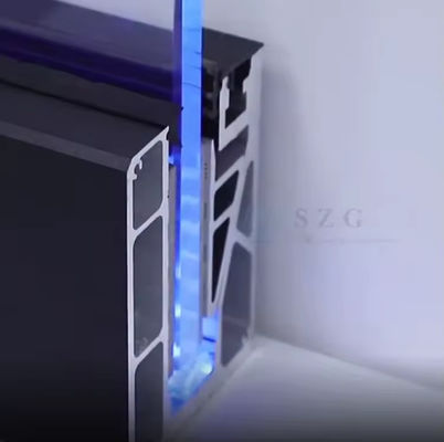 Lamel U Channel Glass Balustrade Pemasangan Teratas Dengan Kaca Laminasi