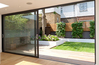 Powder Coating Customized Exterior Aluminium Sliding Doors Dengan Profil Aluminium