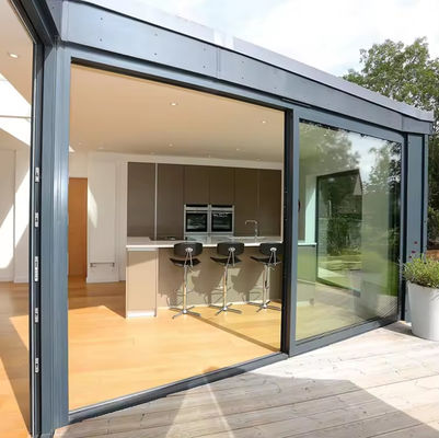 Heavy Duty Aluminium Sliding Door Insulated Tempered Glass Patio Sliding Doors