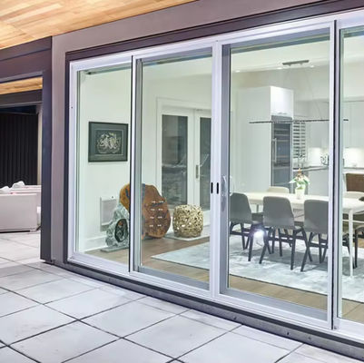 Keamanan Rumah Aluminium Pintu Kaca Luncur Kaca Terisolasi Dengan Profil Patah Termal