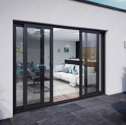 Keamanan Rumah Aluminium Pintu Kaca Luncur Kaca Terisolasi Dengan Profil Patah Termal