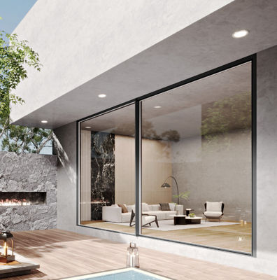 Pintu geser aluminium ramping dengan kunci multi-titik