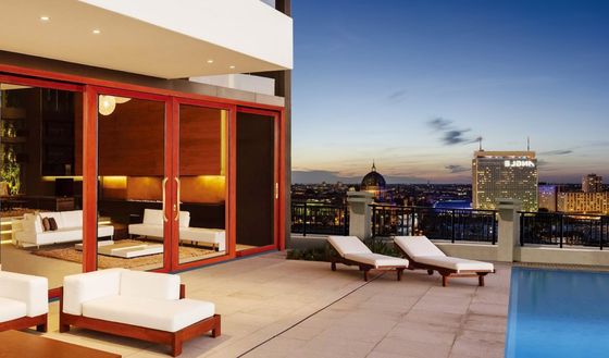 Tempered Clear Glass Aluminium Sliding Door Thermal Break Multi Slide Patio Doors