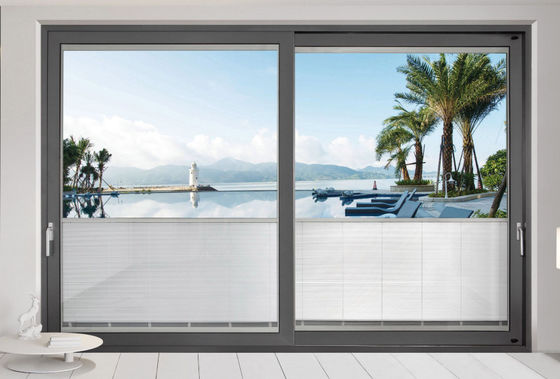 Tempered Clear Glass Aluminium Sliding Door Thermal Break Multi Slide Patio Doors