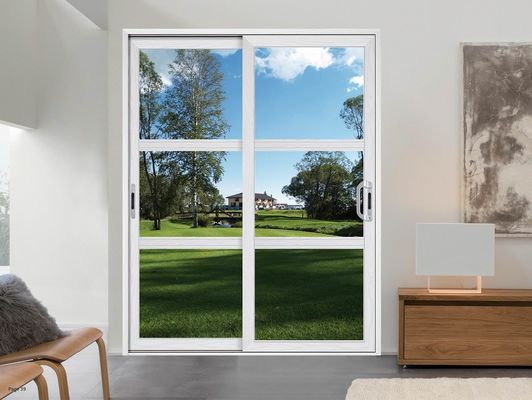 Isolasi Keamanan Kaca Aluminium Profil Pintu Geser Termal Break Ganti Pintu Geser Kaca