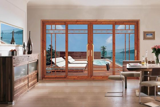 Double Glass Aluminium Sliding Door Tahan Badai Multi Slide Glass Door