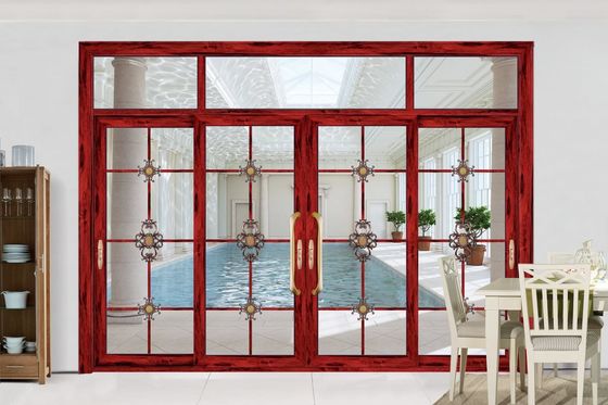 Double Glass Aluminium Sliding Door Tahan Badai Multi Slide Glass Door