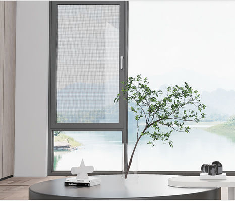 Jendela Casement Aluminium tahan lama dengan kaca terisolasi tempered dan kaca lapis