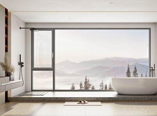 Aluminium ke luar berayun jendela Mudah dibersihkan Dan tahan panas