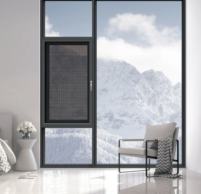 SZG Casement Open Aluminium Swing Window Dengan Hardware Baja Rustless