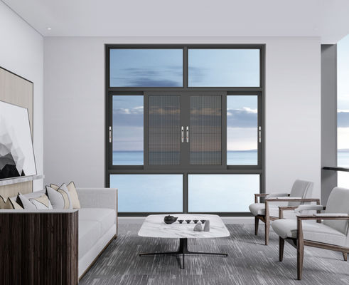 SZG Casement Open Aluminium Swing Window Dengan Hardware Baja Rustless