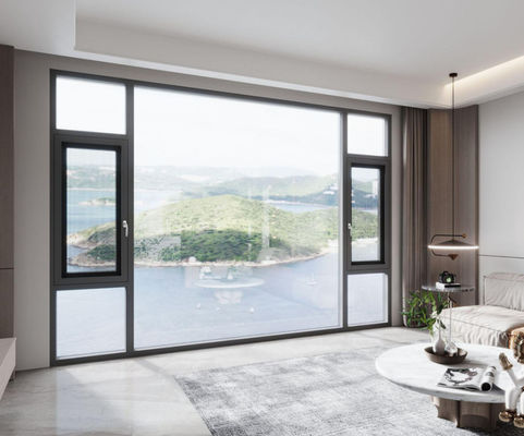 Perbaikan Mudah Aluminium Swing Window Corrosion Resistant Swing Glass Window