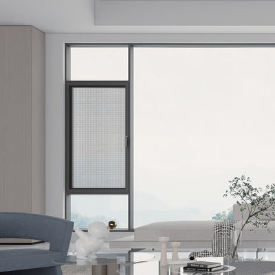 Keamanan Laminated Glass Aluminium Casement Windows ketahanan perawatan