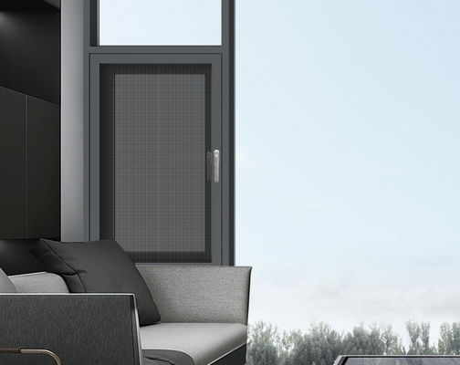 Menghemat energi Aluminium Swing Window Tempered Glass Outward Casement Window