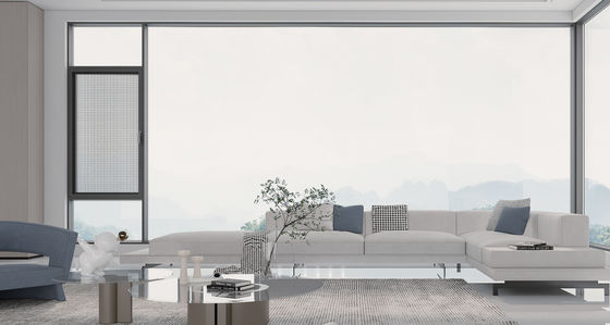 Menghemat energi Aluminium Swing Window Tempered Glass Outward Casement Window