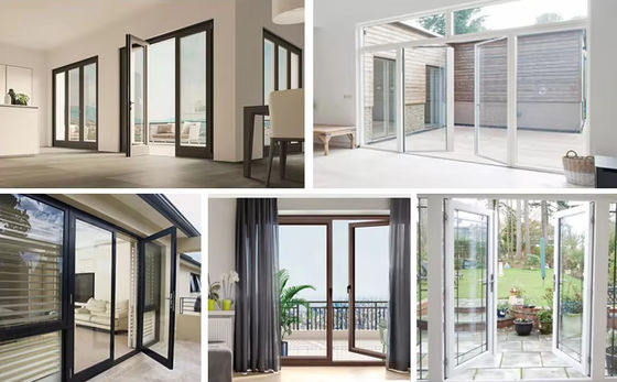 Pintu ayunan aluminium berlapis bubuk ramah lingkungan untuk penggunaan jangka panjang