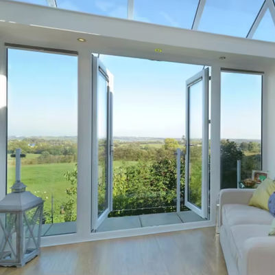 Pintu ayunan aluminium berlapis bubuk ramah lingkungan untuk penggunaan jangka panjang