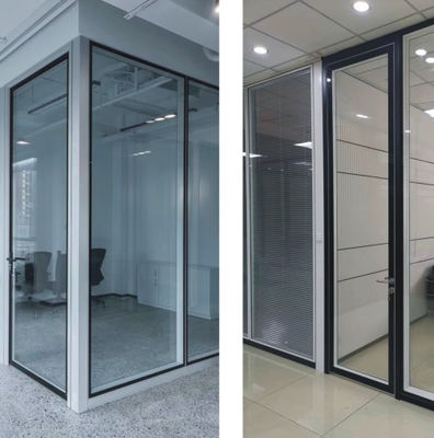 Laminasi tahan lama tebal aluminium pintu ayunan tempered kaca terisolasi