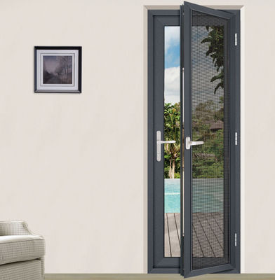 Powder Coating Tempered Glass Swing Door Thermal Breaking Dengan Profil Aluminium