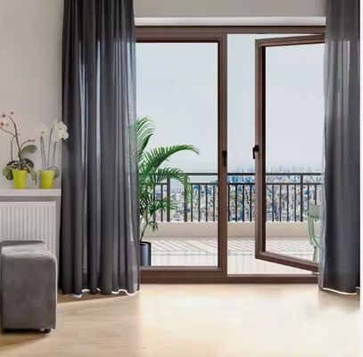 SZG Rumah Aluminium Double Glass Swing Door Untuk Keamanan Dan Lemes Buka