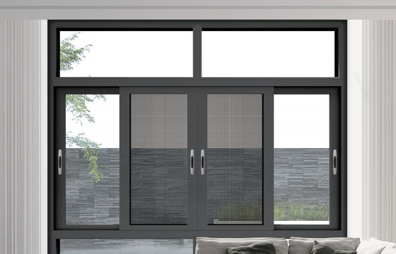 Operasi yang lancar Aluminium Sliding Window Dengan Double Glazed Glass