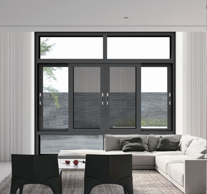 Customized Aluminium Horizontal Sliding Windows Efisiensi Energi Aluminium Sliding Glass Window
