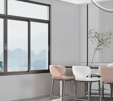 SZG Powder Coated Sliding Aluminium Window Dengan Multi Point Locking System Dan Hardware