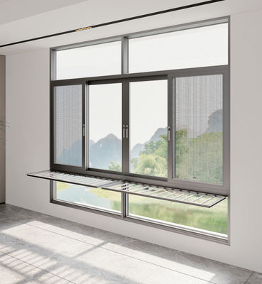 Mudah Pemasangan Aluminium Jendela geser Residential untuk udara dalam ruangan yang segar