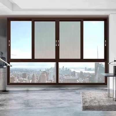 Customized Komersial Aluminium Windows Sliding Untuk Perlindungan Serangga