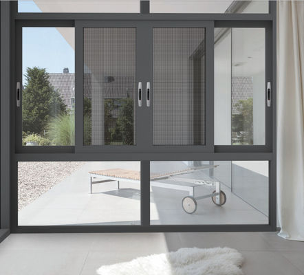 Customized Komersial Aluminium Windows Sliding Untuk Perlindungan Serangga