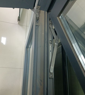 Aluminium Alloy Inward Opening Casement Windows Tahan Cuaca